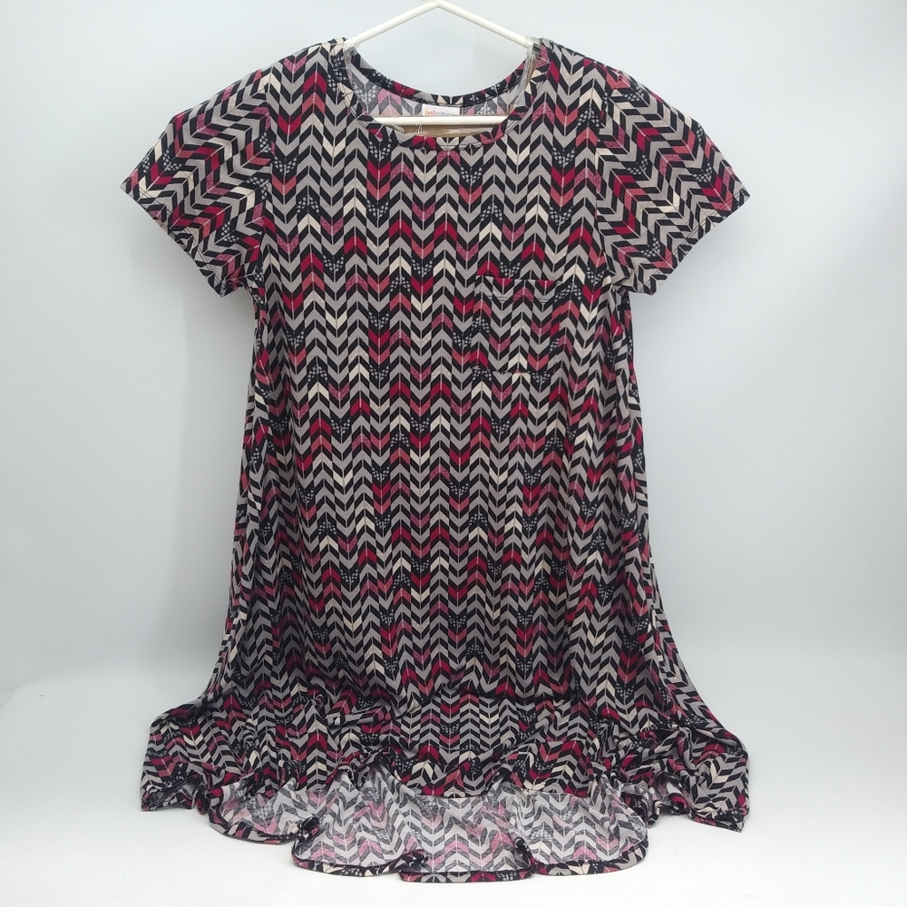 LuLaRoe Dress CARLY Chevron Print NWOT Med
